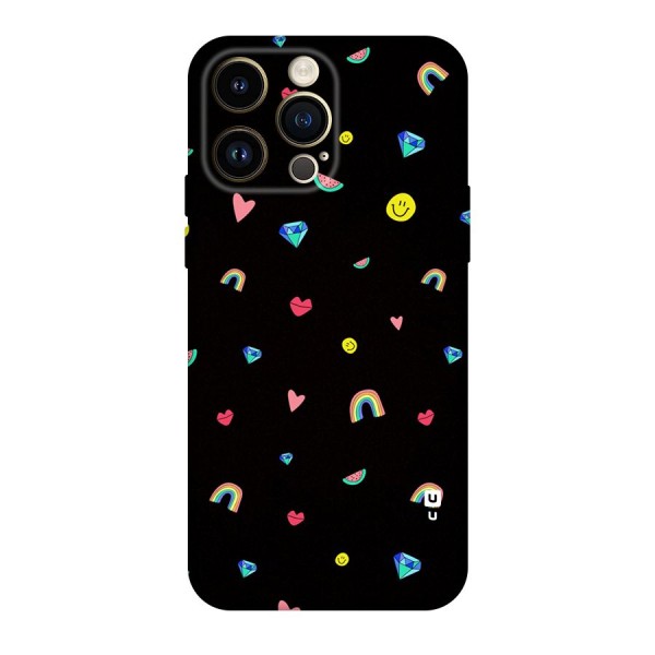 Cute Multicolor Shapes Original Polycarbonate Back Case for iPhone 14 Pro Max