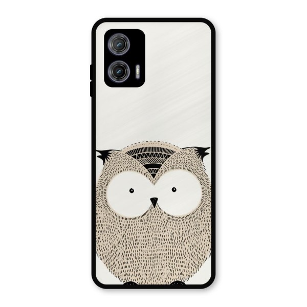 Cute Owl Metal Back Case for Moto G73