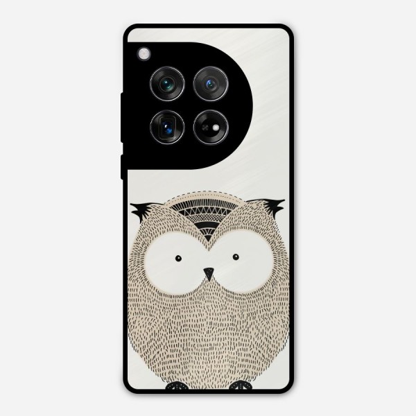 Cute Owl Metal Back Case for OnePlus 12