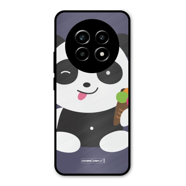 Cute Panda Blue Metal Back Case for Realme 13 Pro