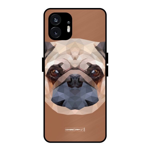 Cute Pug Metal Back Case for Nothing Phone 2