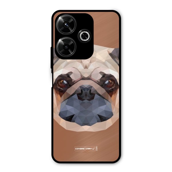 Cute Pug Metal Back Case for Poco M6 Plus