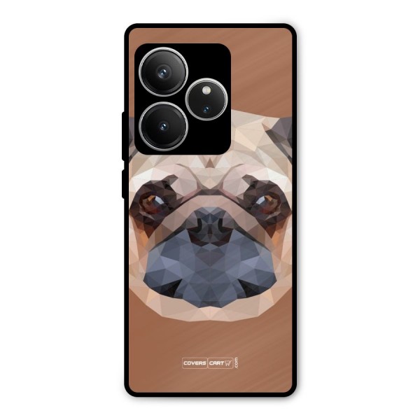 Cute Pug Metal Back Case for Realme GT 6