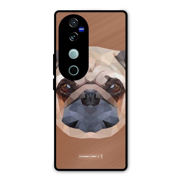 Cute Pug Metal Back Case for Vivo V40 Pro