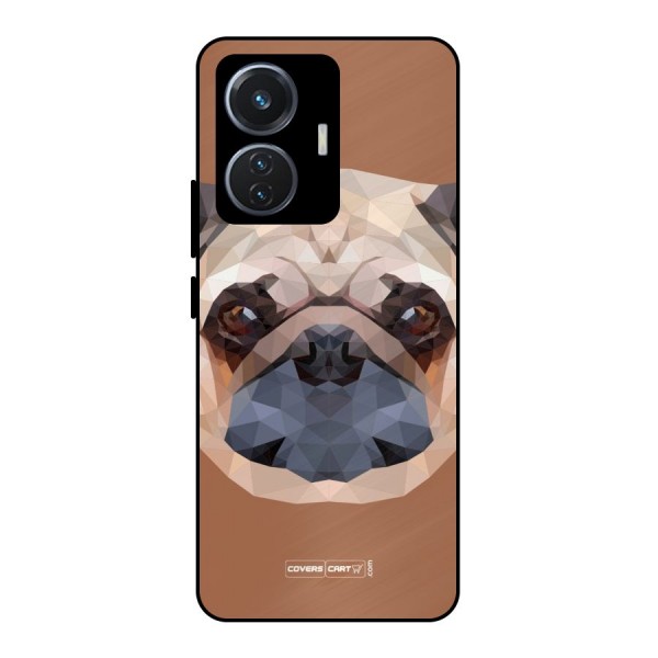 Cute Pug Metal Back Case for iQOO Z6 44W