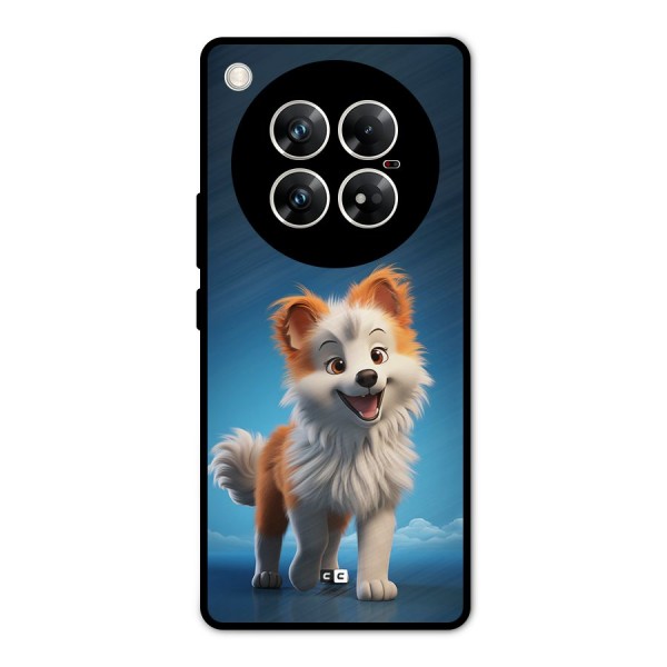 Cute Puppy Walking Metal Back Case for Infinix Zero 40 5G