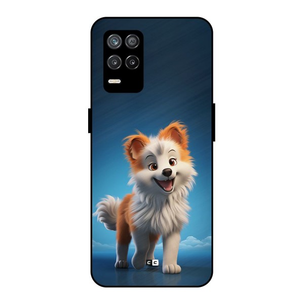 Cute Puppy Walking Metal Back Case for Realme 9 5G