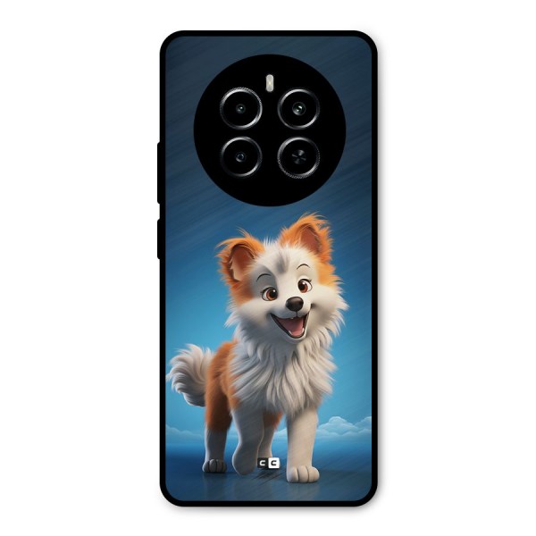 Cute Puppy Walking Metal Back Case for Realme P1