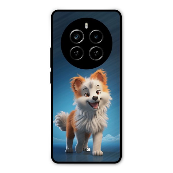 Cute Puppy Walking Metal Back Case for Realme P1 Pro