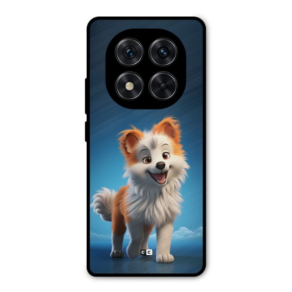 Cute Puppy Walking Metal Back Case for Redmi Note 14 Pro 5G