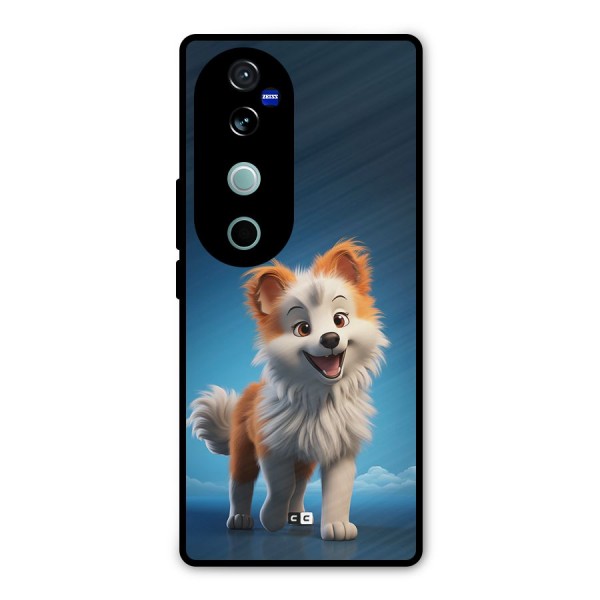 Cute Puppy Walking Metal Back Case for Vivo V40