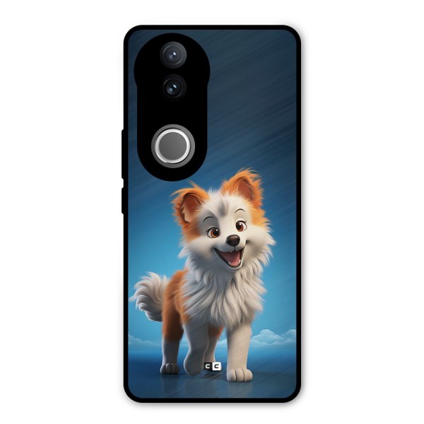 Cute Puppy Walking Metal Back Case for Vivo V50e