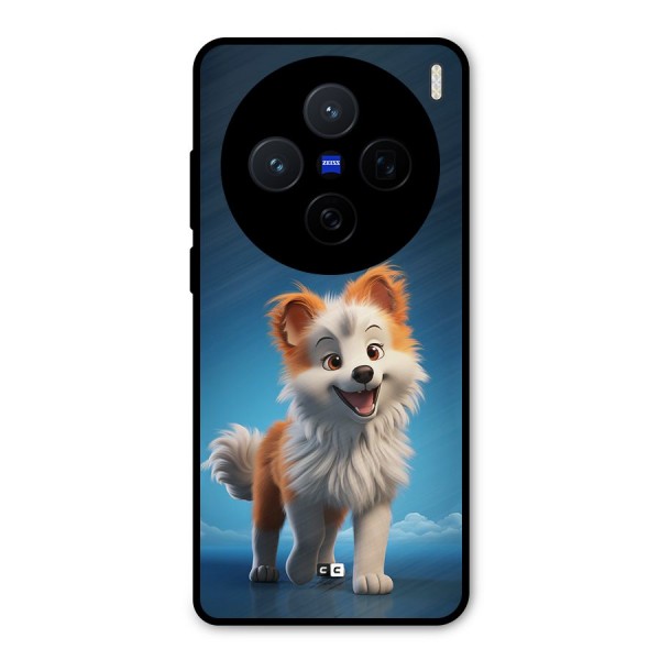 Cute Puppy Walking Metal Back Case for Vivo X200