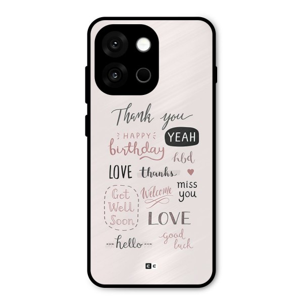 Cute Quotes Metal Back Case for OnePlus 13s