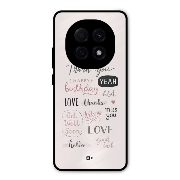 Cute Quotes Metal Back Case for Oppo F29 Pro
