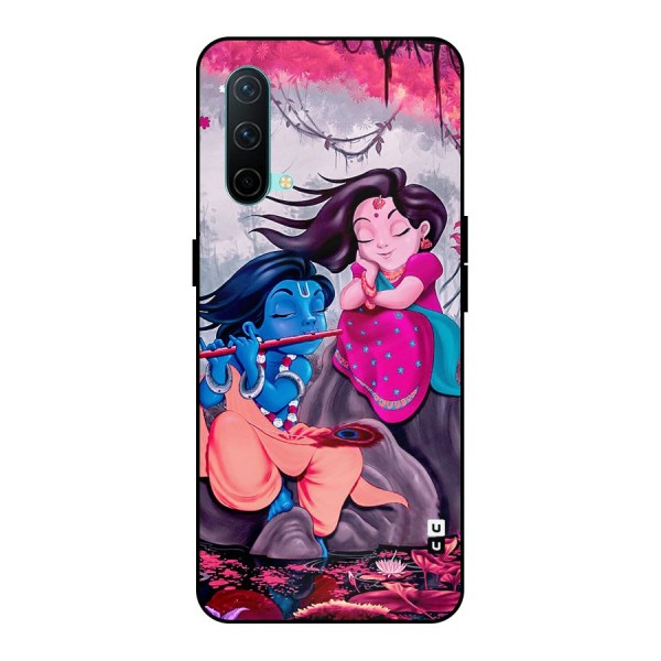 Cute Radha Krishna Metal Back Case for Nord CE 5g