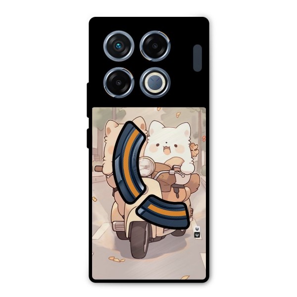 Cute Riders Metal Back Case for Infinix GT 20 Pro