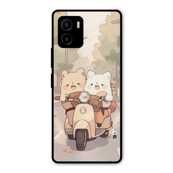 Cute Riders Metal Back Case for Vivo Y15s