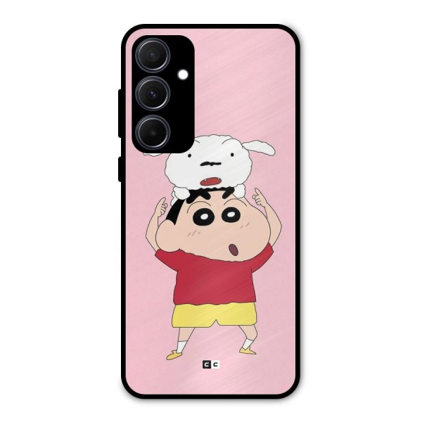 Cute Sheero Metal Back Case for Galaxy A35
