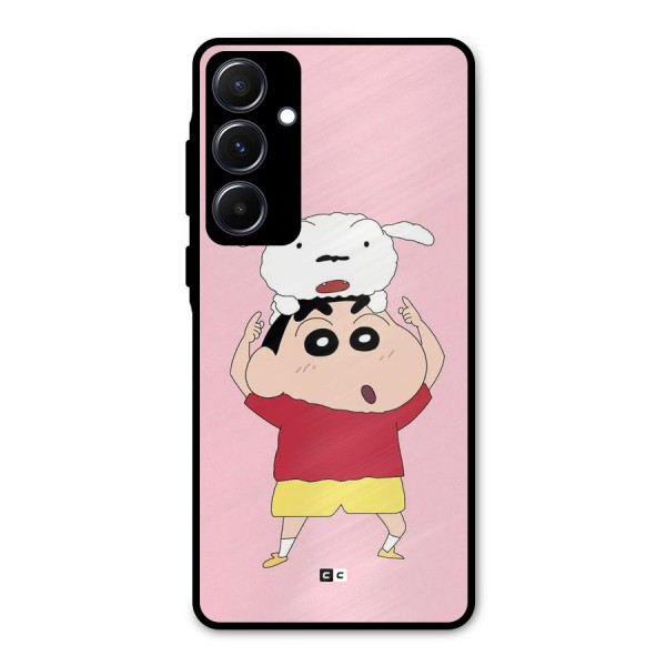 Cute Sheero Metal Back Case for Galaxy A55