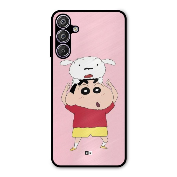 Cute Sheero Metal Back Case for Galaxy F15
