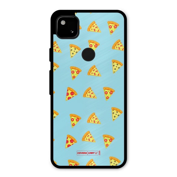 Cute Slices of Pizza Metal Back Case for Google Pixel 4a