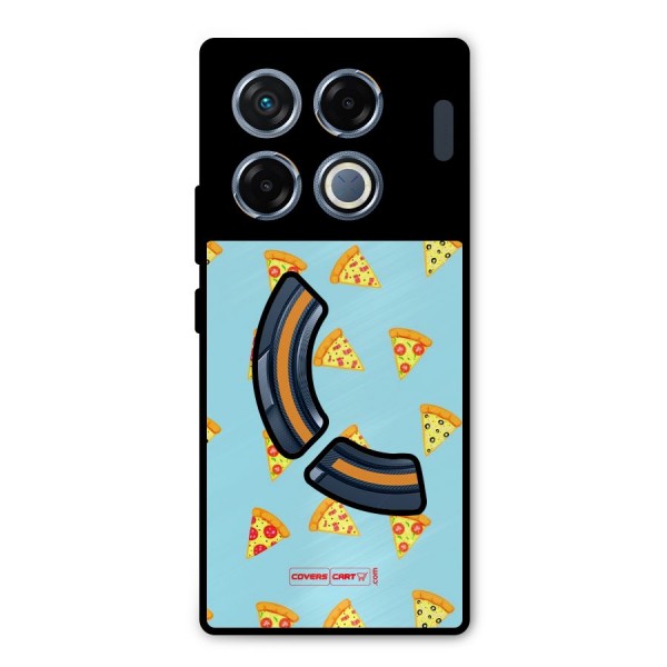Cute Slices of Pizza Metal Back Case for Infinix GT 20 Pro