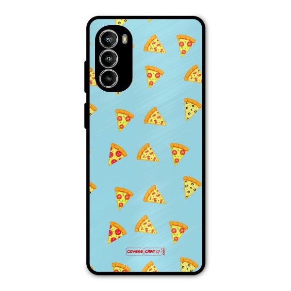 Cute Slices of Pizza Metal Back Case for Moto G52