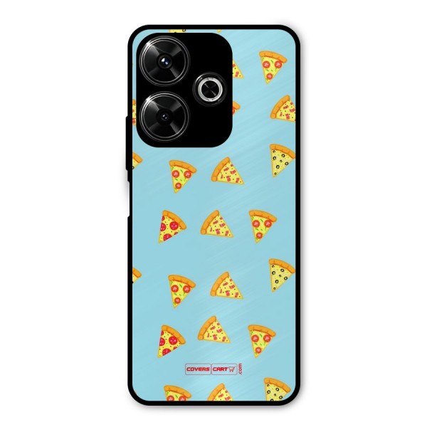 Cute Slices of Pizza Metal Back Case for Poco M6 Plus