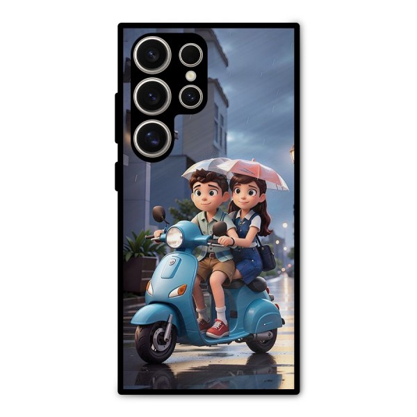 Cute Teen Scooter Metal Back Case for Galaxy S24 Ultra