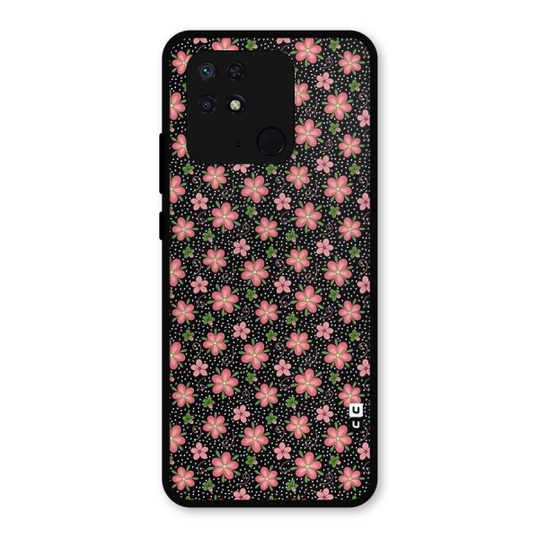 Cute Tiny Flowers Metal Back Case for Redmi 10 Power