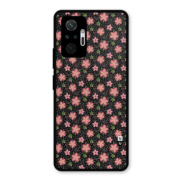 Cute Tiny Flowers Metal Back Case for Redmi Note 10 Pro Max