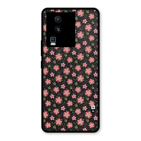 Cute Tiny Flowers Metal Back Case for iQOO Neo 7 Pro