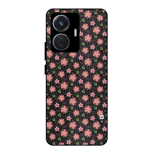 Cute Tiny Flowers Metal Back Case for iQOO Z6 44W