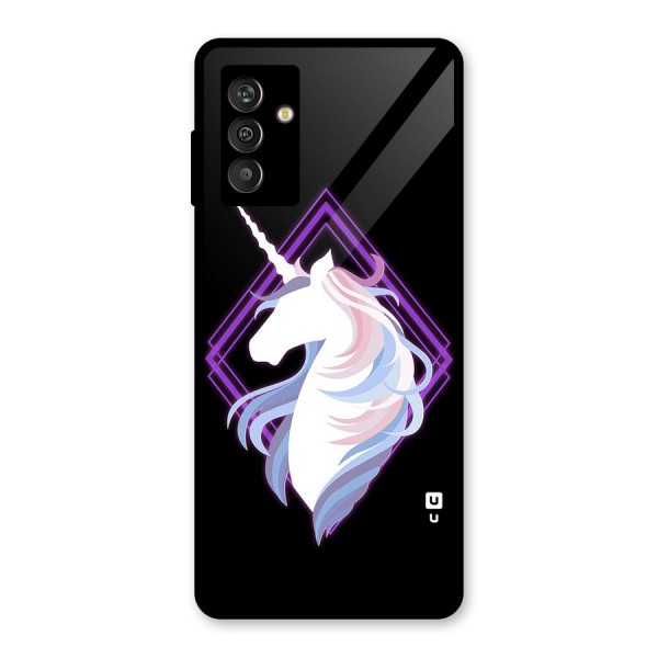 Cute Unicorn Illustration Glass Back Case for Galaxy M13