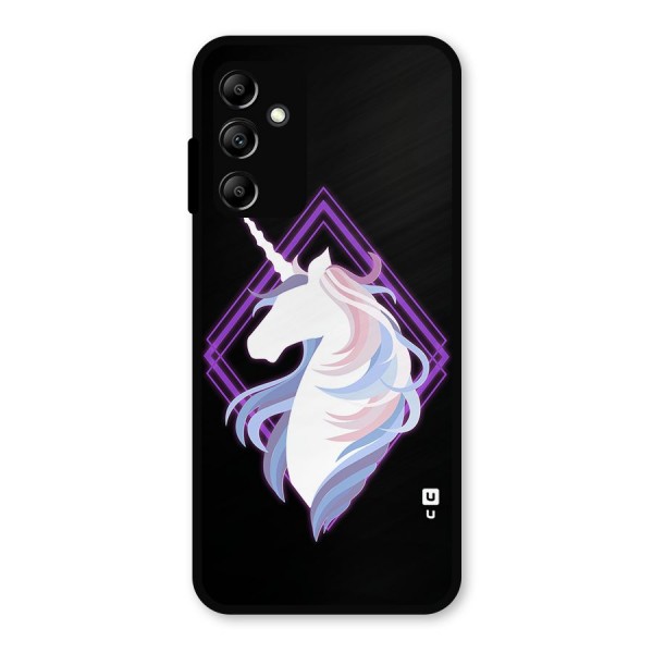 Cute Unicorn Illustration Metal Back Case for Galaxy A14 5G