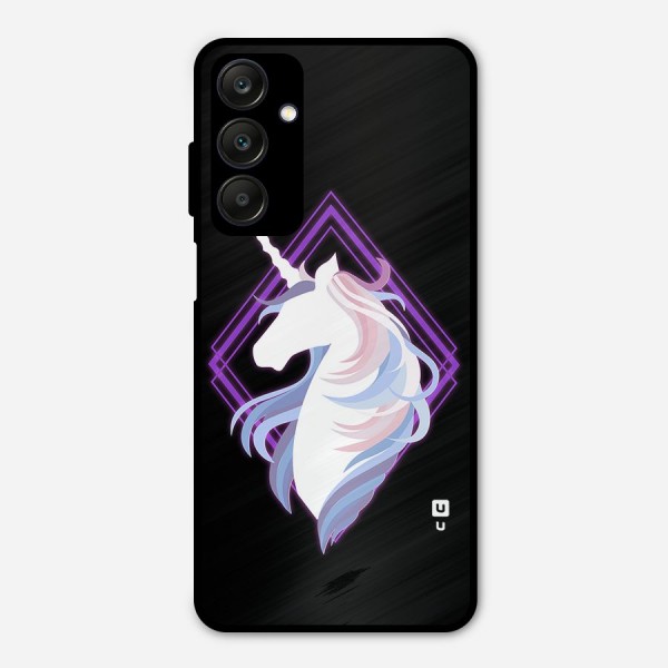 Cute Unicorn Illustration Metal Back Case for Galaxy A25 5G