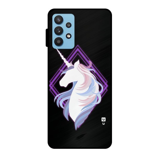 Cute Unicorn Illustration Metal Back Case for Galaxy M32 5G