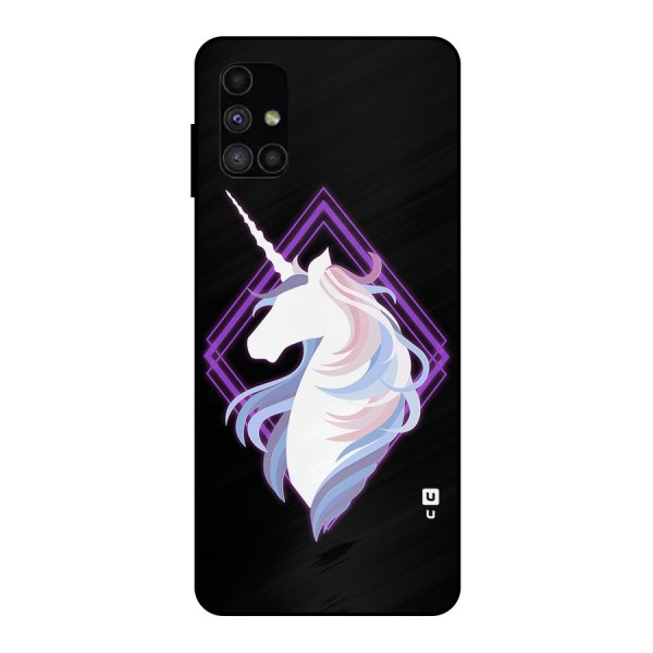 Cute Unicorn Illustration Metal Back Case for Galaxy M51