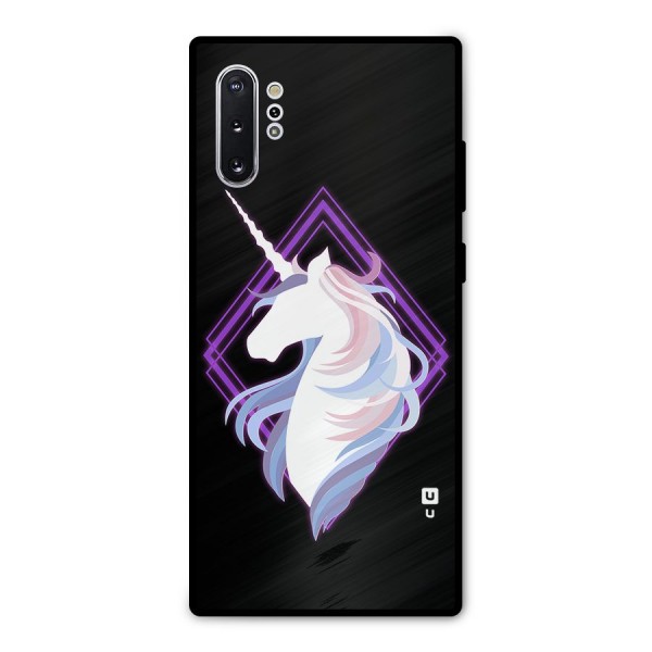Cute Unicorn Illustration Metal Back Case for Galaxy Note 10 Plus