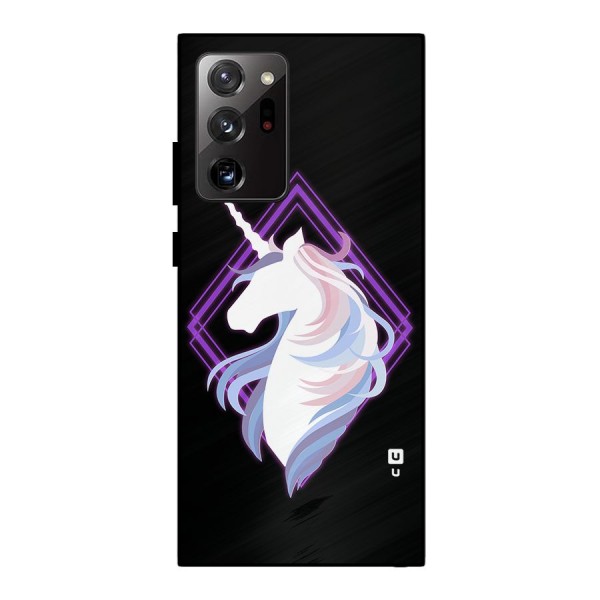 Cute Unicorn Illustration Metal Back Case for Galaxy Note 20 Ultra
