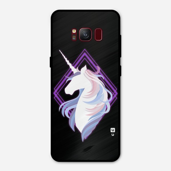 Cute Unicorn Illustration Metal Back Case for Galaxy S8