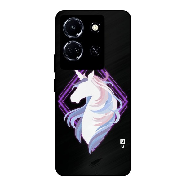 Cute Unicorn Illustration Metal Back Case for Infinix Note 30 5G