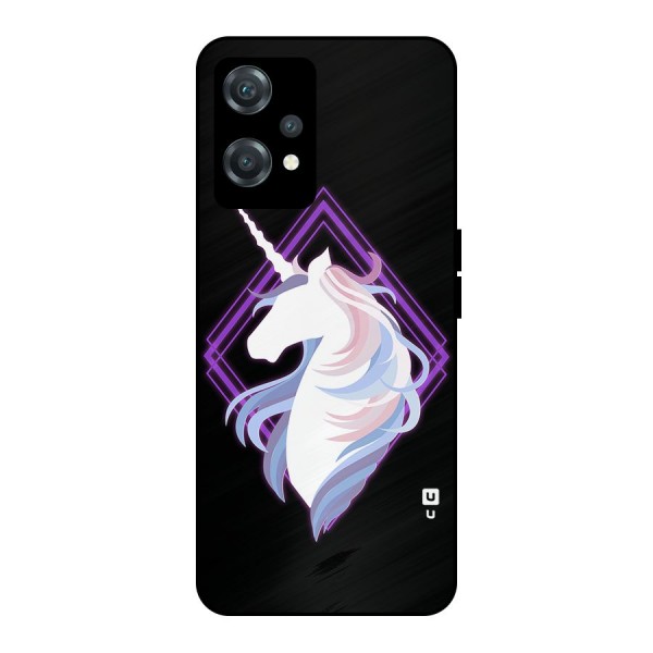 Cute Unicorn Illustration Metal Back Case for OnePlus Nord CE 2 Lite 5G