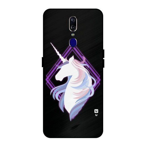 Cute Unicorn Illustration Metal Back Case for Oppo F11