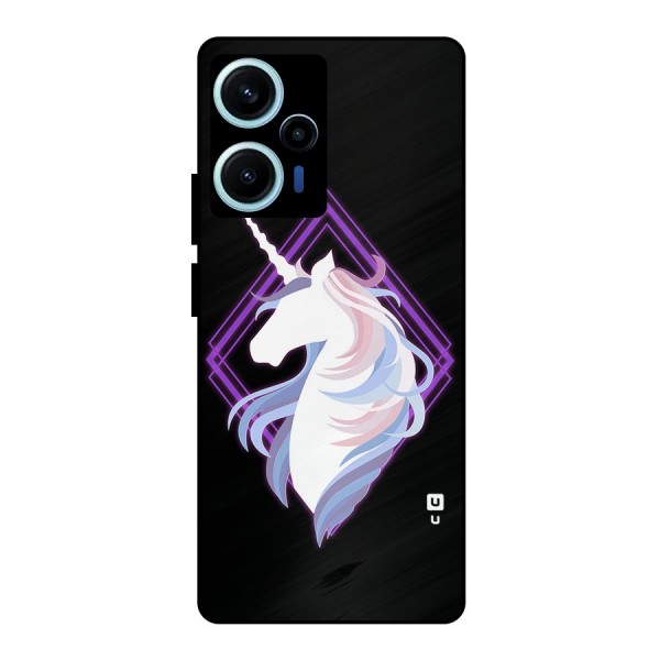 Cute Unicorn Illustration Metal Back Case for Poco F5