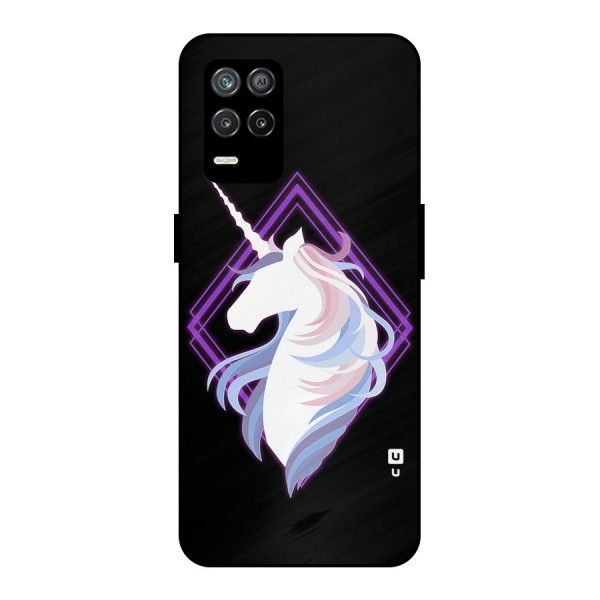 Cute Unicorn Illustration Metal Back Case for Realme 8 5G