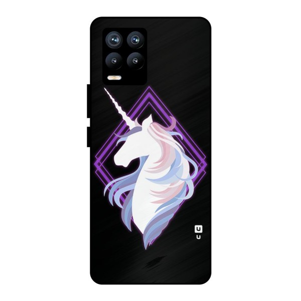 Cute Unicorn Illustration Metal Back Case for Realme 8 Pro