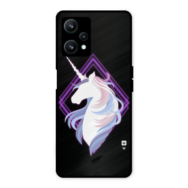 Cute Unicorn Illustration Metal Back Case for Realme 9 Pro 5G