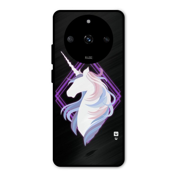 Cute Unicorn Illustration Metal Back Case for Realme Narzo 60 5G